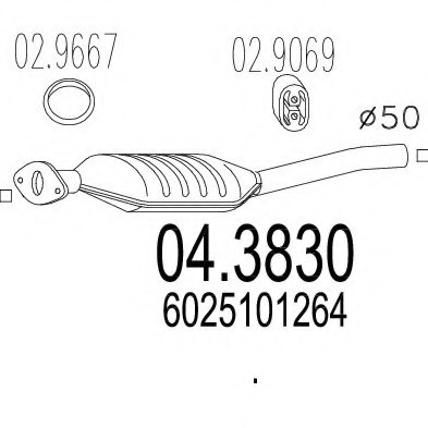 MTS 04.3830 Catalytic Converter